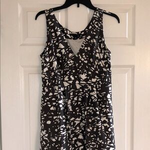 Banana Republic Brown White Giraffe Print Spring Dress Women’s 8